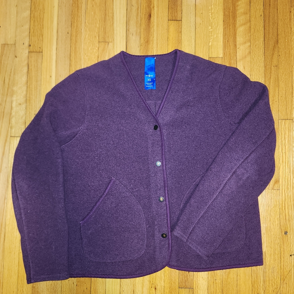 Kit and Ace Deep Purple Cardigan Sweater